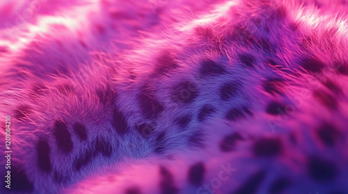 Wallpaper Mural This captivating artwork displays intricate patterns and textures of fur, enhanced by dramatic neon lighting, creating an enchanting atmosphere of color and contrast. Torontodigital.ca