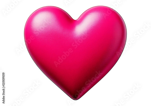 Pink heart isolated on transparent or white background