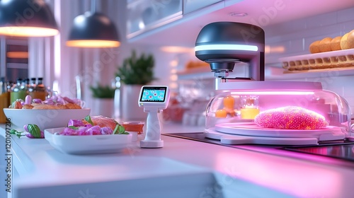 Wallpaper Mural future kitchen: smart food tech & 3d printing - smart home technology Torontodigital.ca