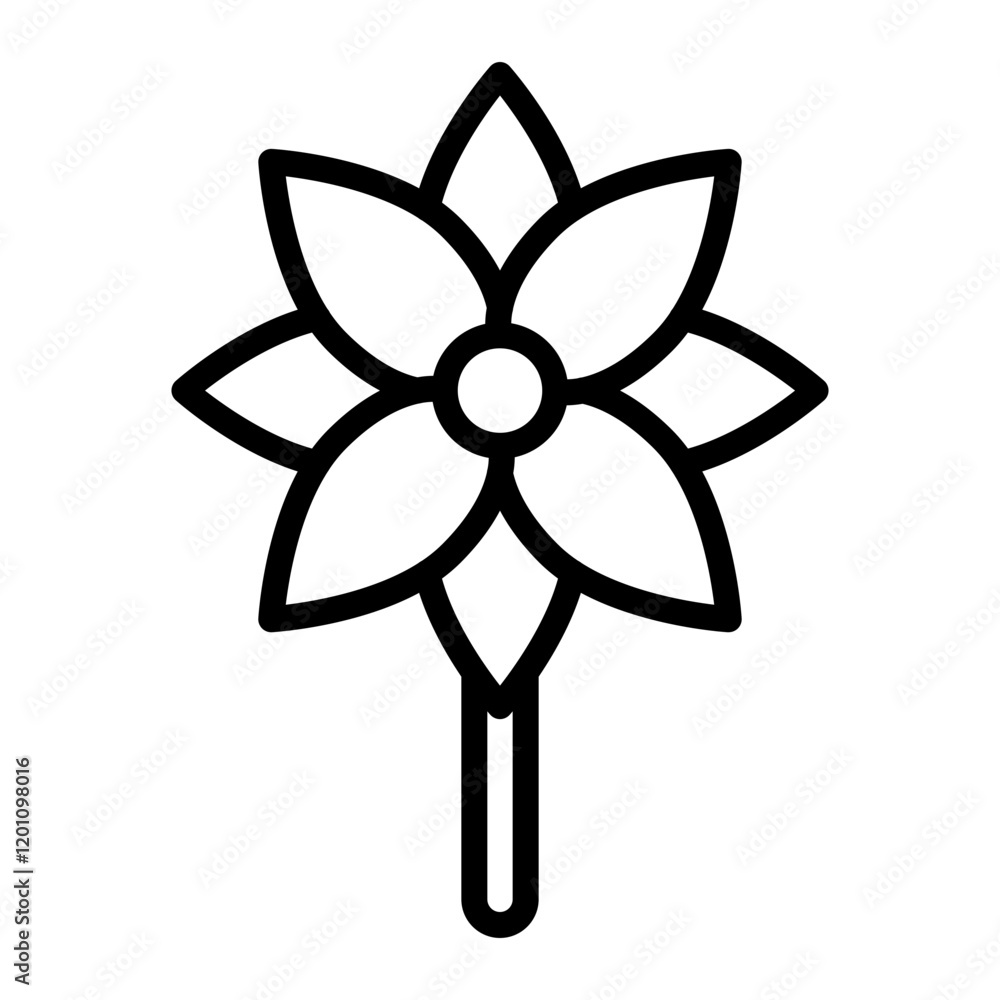 Sun Flower Vector Line Icon Design Sun Flower Vector Line Icon Design