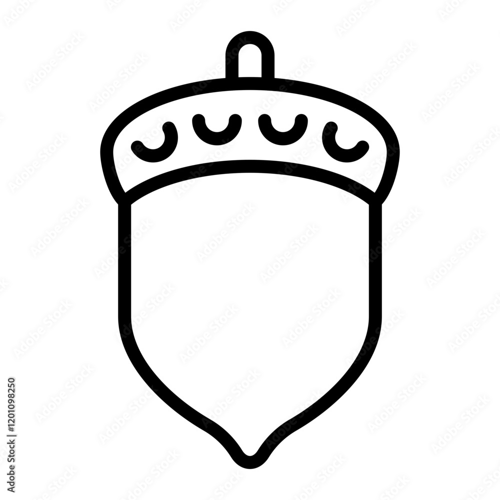 Obraz premium Acorn Vector Line Icon Design
