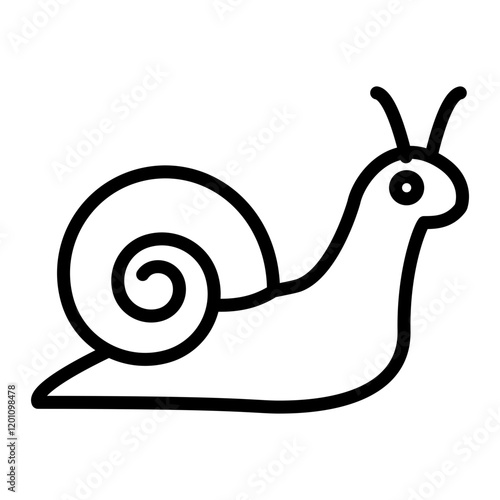 Snail Vector Line Icon Design