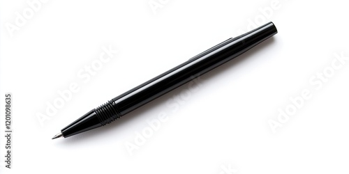 Wallpaper Mural Artistic black marker pen with a fine tip positioned diagonally on a clean white background showcasing its sleek design and functionality Torontodigital.ca