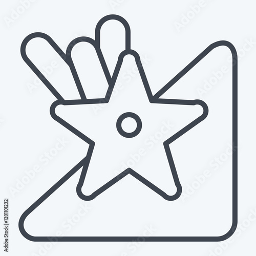 Icon Star Fish. related to Summer symbol. line style. design editable