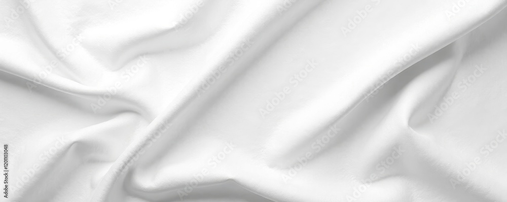 Obraz premium Wrinkled white cotton cloth, seamless texture , aesthetic, art
