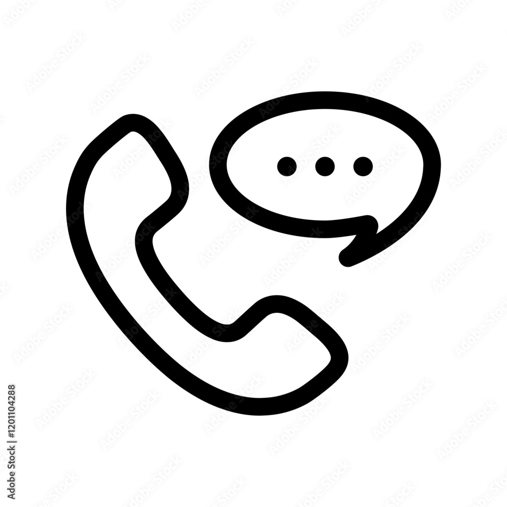 Phone call icon. Communication symbol. Talking icon by phone. Editable stroke Phone call icon. Communication symbol. Talking icon by phone. Editable stroke