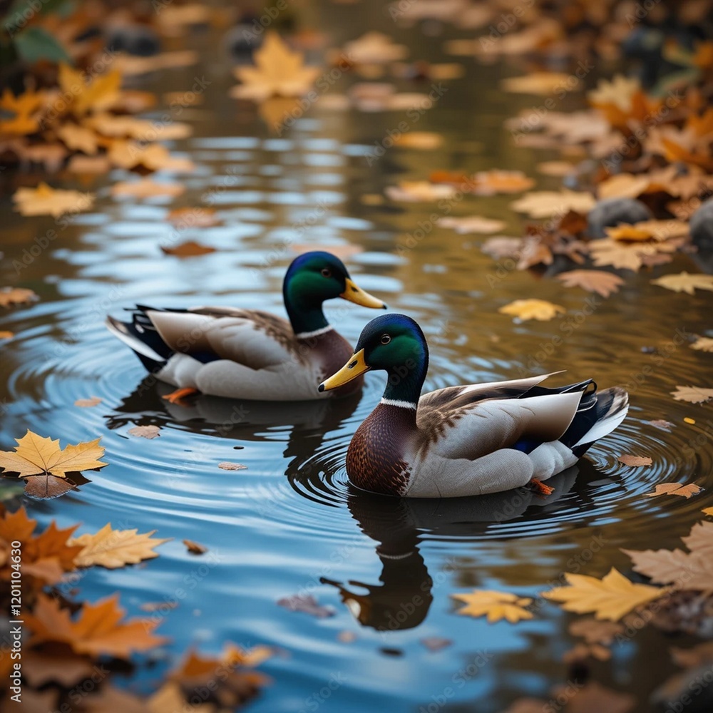 Obraz premium ducks in the lake