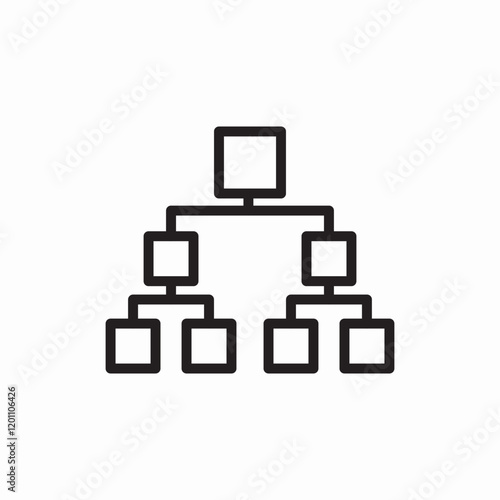 Organization structure business chart icon vector sign