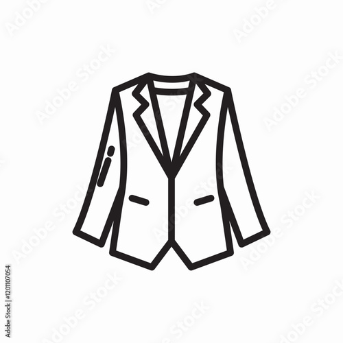 Formal suit business wear icon vector sign