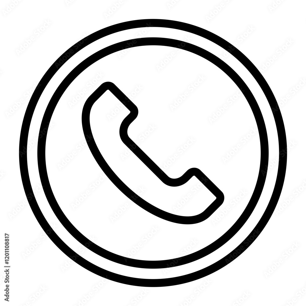 Call Vector Line Icon Design Call Vector Line Icon Design