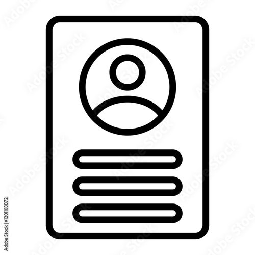 Contact Vector Line Icon Design
