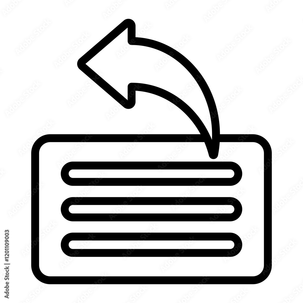 Reply Vector Line Icon Design Reply Vector Line Icon Design