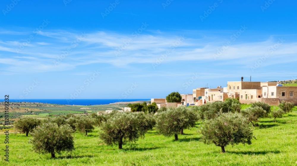 Fototapeta premium Mediterranean Olive Grove Landscape
