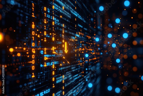 Wallpaper Mural Digital landscape with vibrant colors creates sense of dynamic m Torontodigital.ca