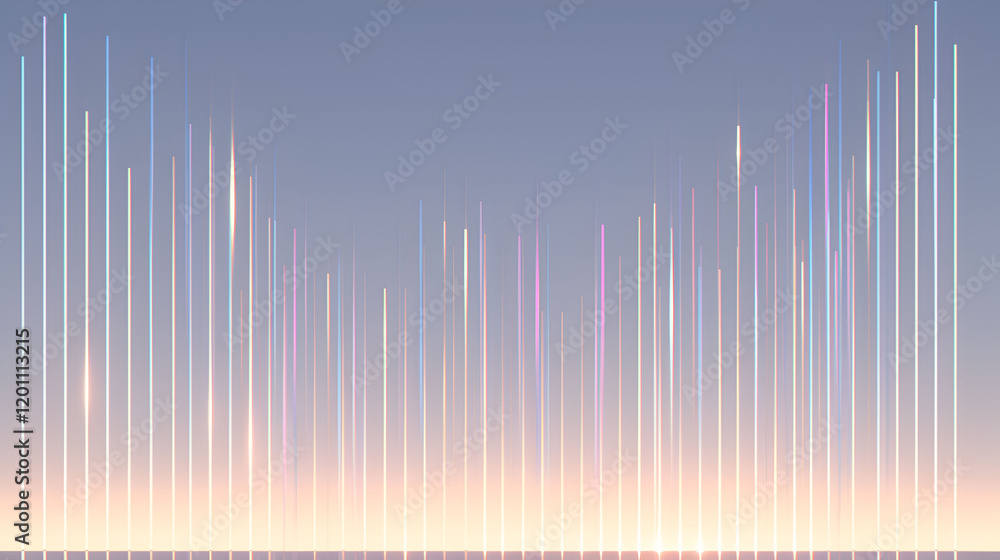 Fototapeta premium Abstract Pastel Lines at Sunset Background
