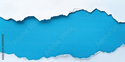 Wallpaper Mural Torn white paper edges reveal a vibrant blue backdrop creating a minimalist quote template with ample copy space and modern design elements. Torontodigital.ca