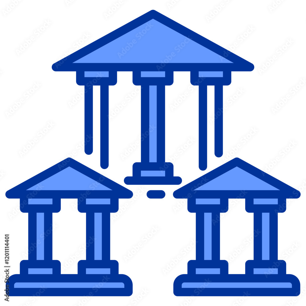 Setting and Mobile Banking Mixed Blue Icon Setting and Mobile Banking Mixed Blue Icon