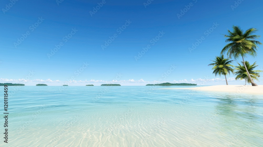 Fototapeta premium Tranquil Tropical Beach Scene