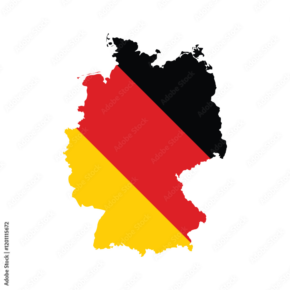 Fototapeta premium germany map vector design with flag elements