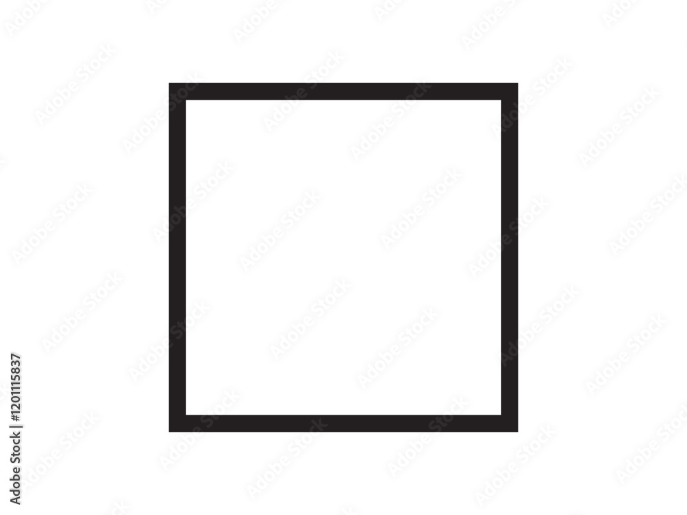 Rectangle shape symbol, black and white vector silhouette illustration Rectangle shape symbol, black and white vector silhouette illustration