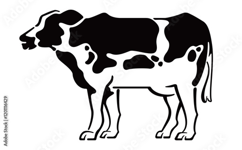 シンプルで使いやすい乳牛イラスト素材