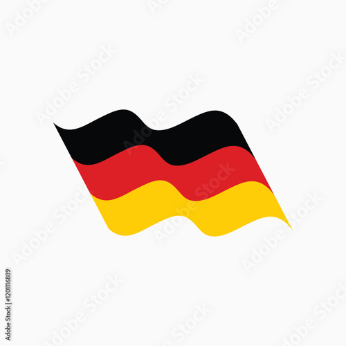 german flag waving vector design