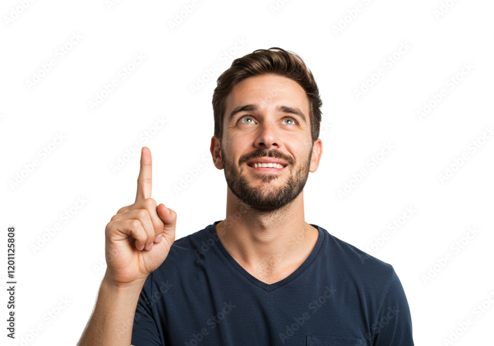 Happy Man Pointing Upward Inspiration Idea Concept Goal Vision Future Belief Growth Smiling Hopeful Happy Man Pointing Upward Inspiration Idea Concept Goal Vision Future Belief Growth Smiling Hopeful