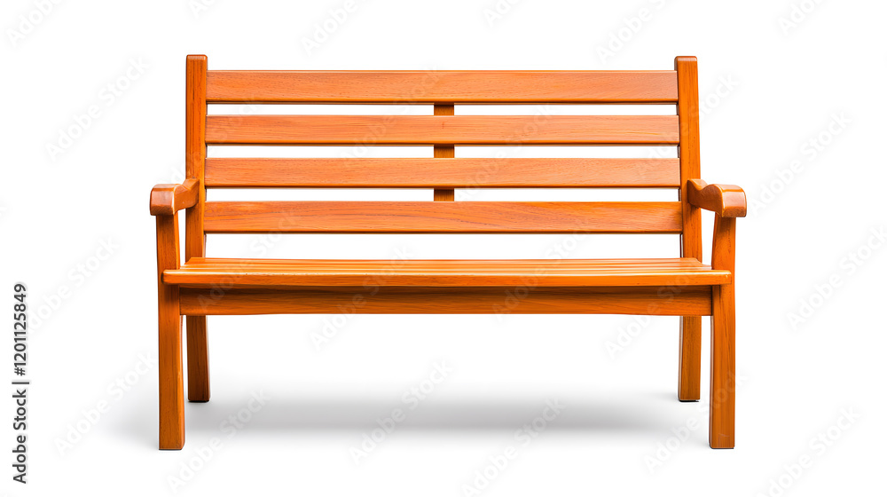 Wooden bench, isolated on white background.
Wooden bench, isolated on white background.