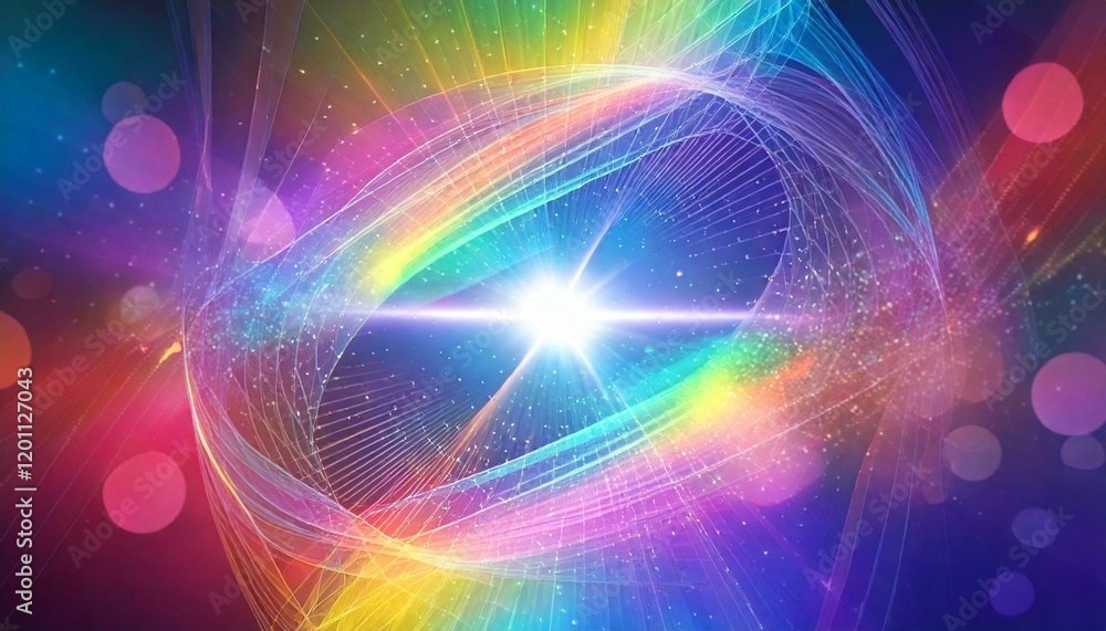 Fototapeta premium abstract background with glowing stars
