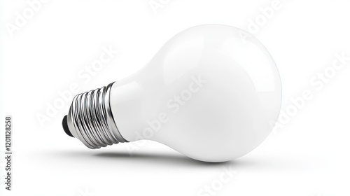 Light bulb isolated on white as a symbol or power concept. Vector version is also available photo