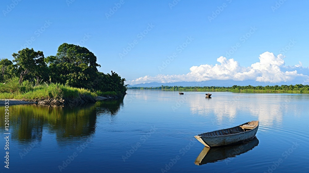 Obraz premium Tranquil River Scene