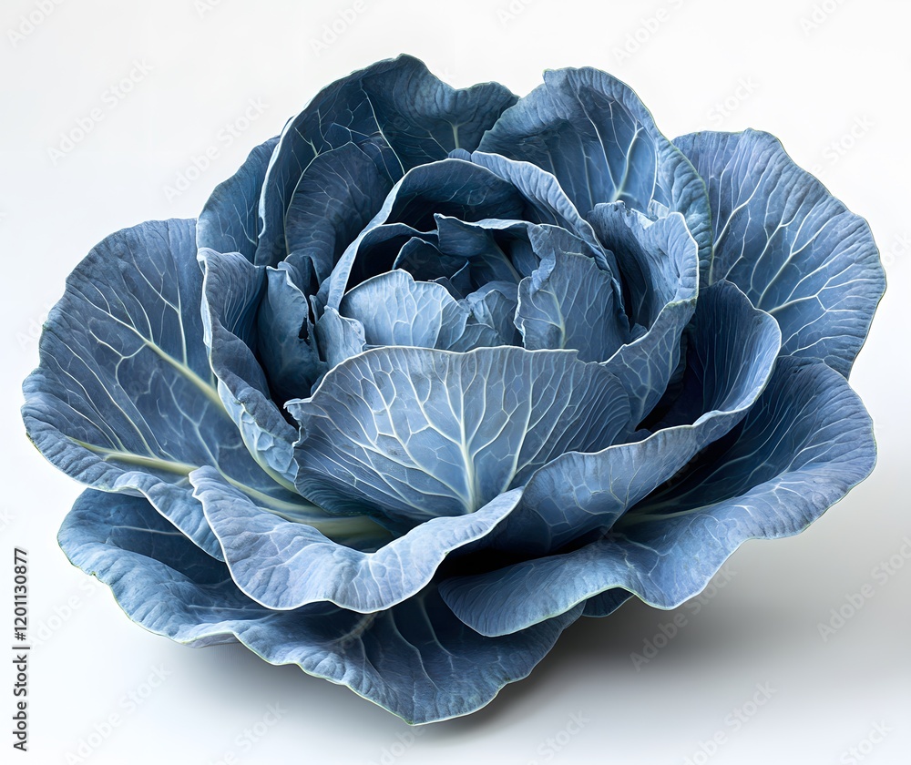 Obraz premium A Blue Cabbage Head Resembles A Stunning Flower