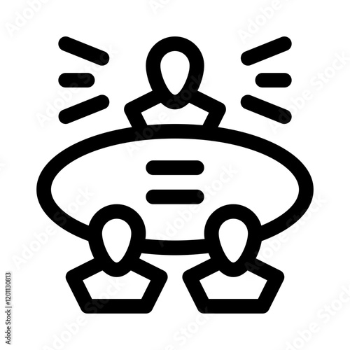 Roundtable Discussion line icon