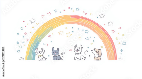 Rainbow Friends: Four adora...