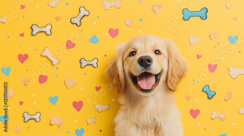 Puppy Love: A cheerful Gold...