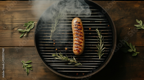 Sizzling Sausage on the Gri...