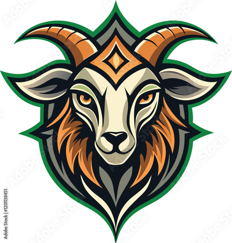  A visually stunning goat logo with head for livestock traders vector illustration