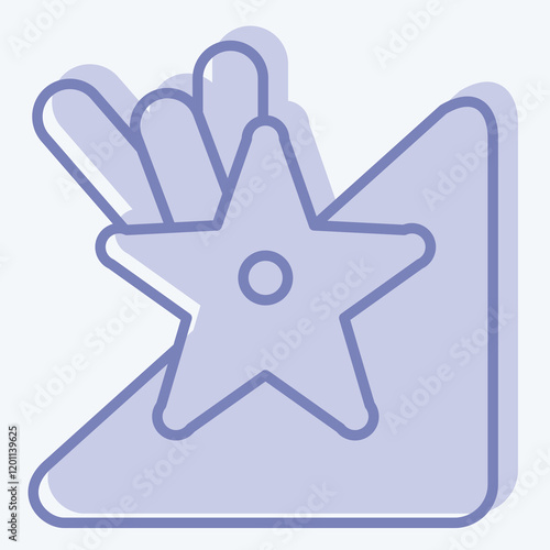 Icon Star Fish. related to Summer symbol. two tone style. design editable