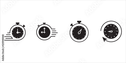 quick time icon set. on white background
