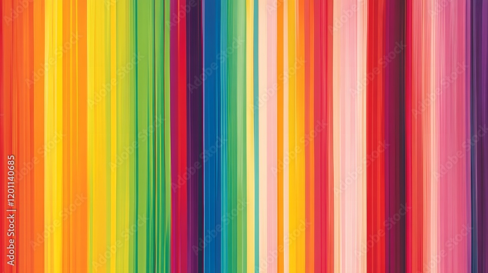 Vibrant vertical stripes of colorful hues blend seamlessly Vibrant vertical stripes of colorful hues blend seamlessly