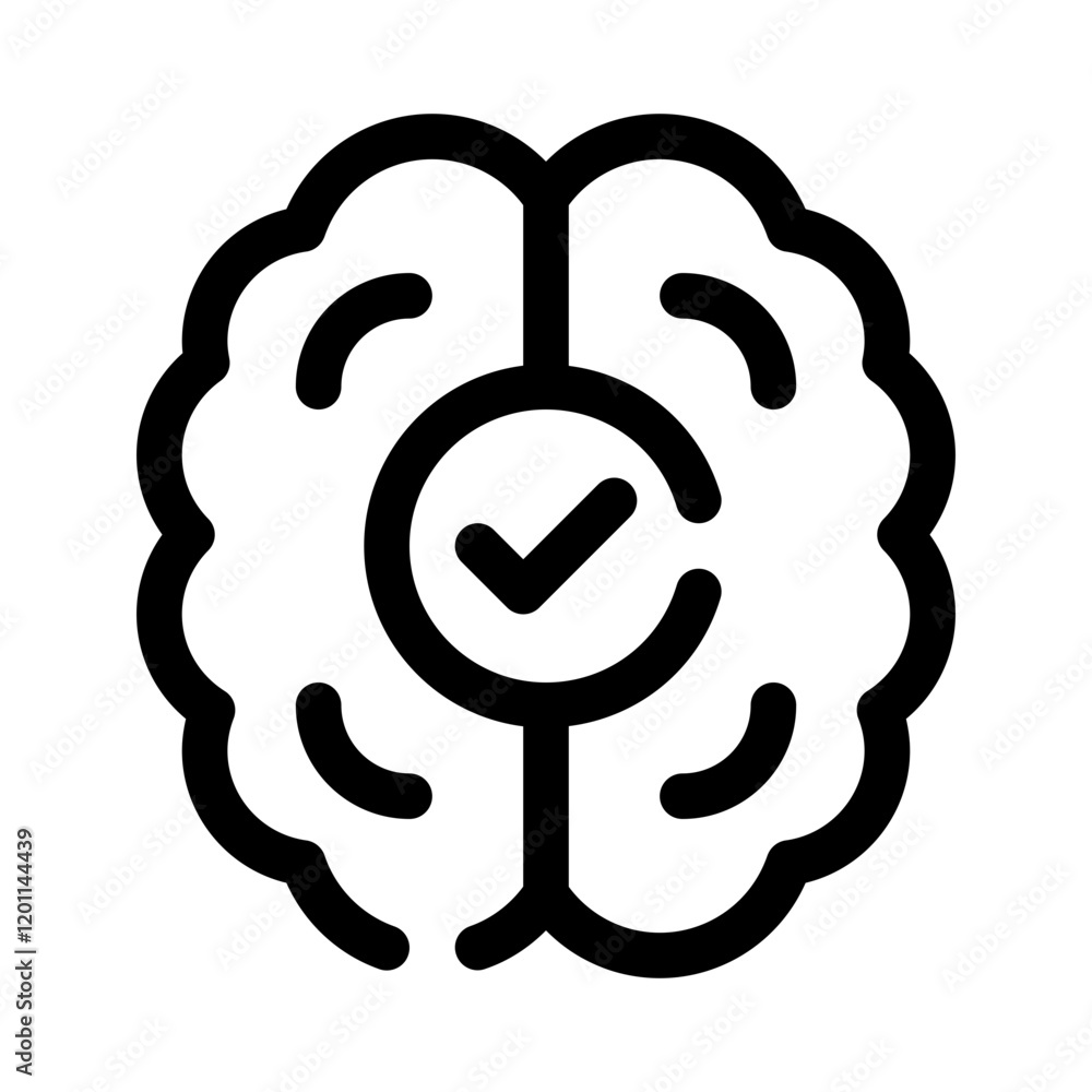 Brain line icon Brain line icon