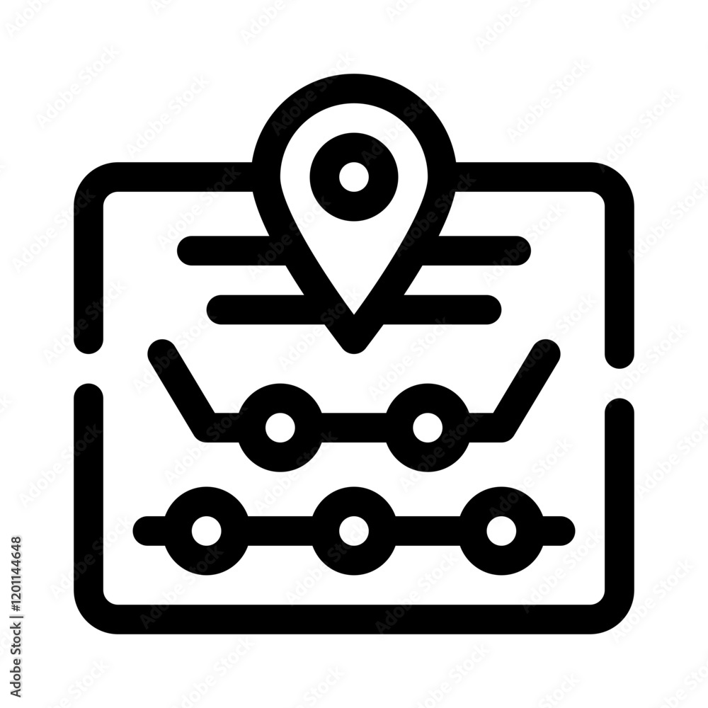 Roadmap line icon Roadmap line icon