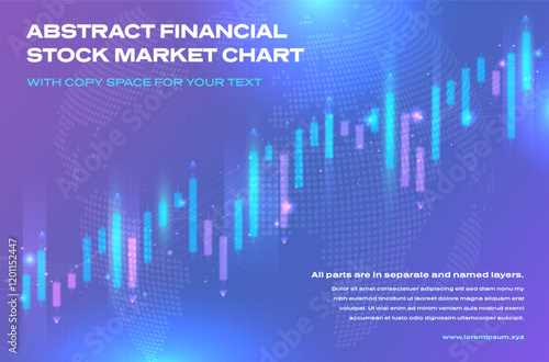 Vibrant Abstract Financial Stock Market Chart Design