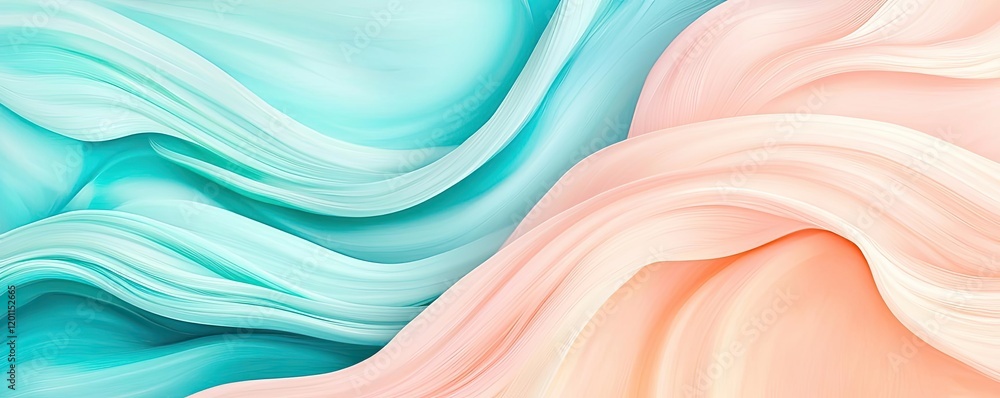 Obraz premium Candy watercolor concept. Beautiful flowing fabric textures in soft pastel colors creating a gentle visual harmony.
