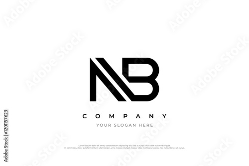 Initial Letter NB Logo Design