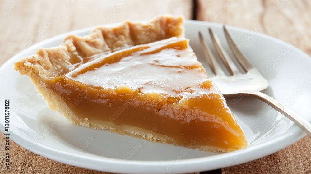 A Scrumptious Slice of Golden Caramel Pie: A Delicious Dessert Photography A Scrumptious Slice of Golden Caramel Pie: A Delicious Dessert Photography