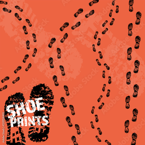 Vibrant Shoe Print Background Suitable for Various Uses