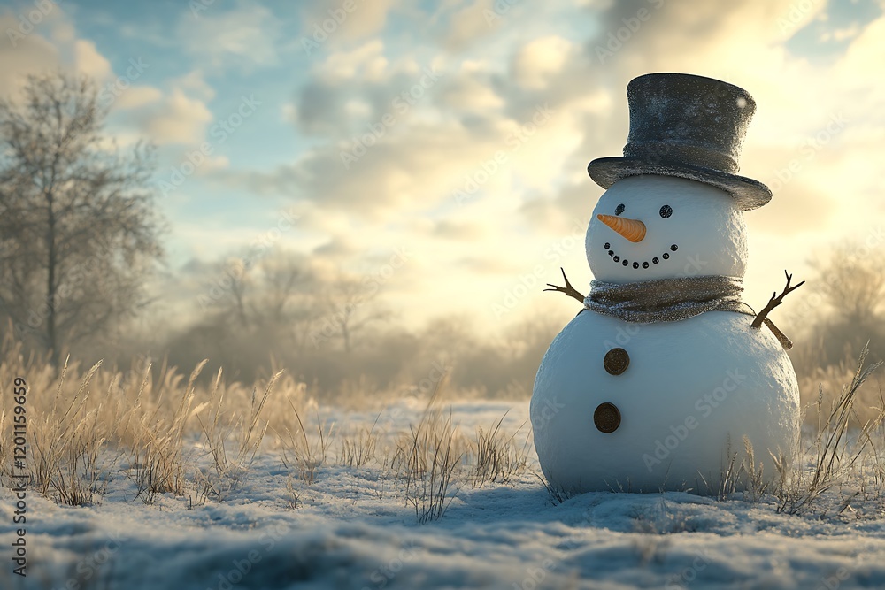 Obraz premium snowman on the snow