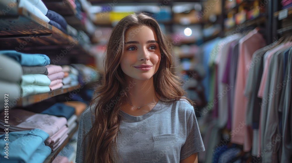 Beautiful Young Woman in Store Beautiful Young Woman in Store