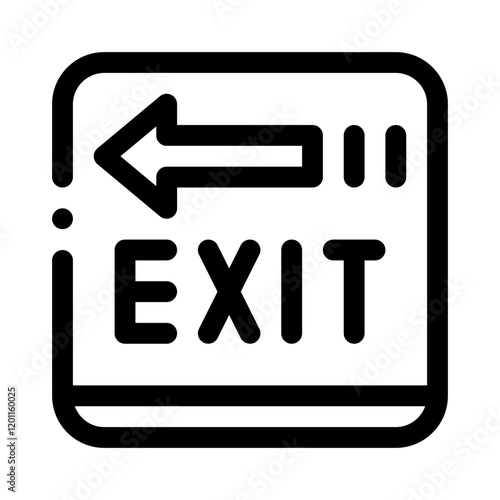 Evacuation Sign line icon